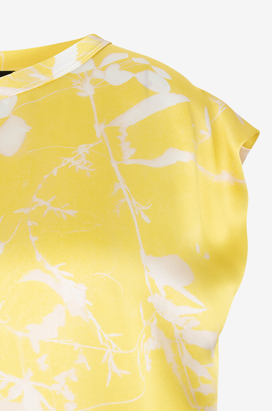 FABIANA FILIPPI Tilia short-sleeved satin top Women YELLOW 7