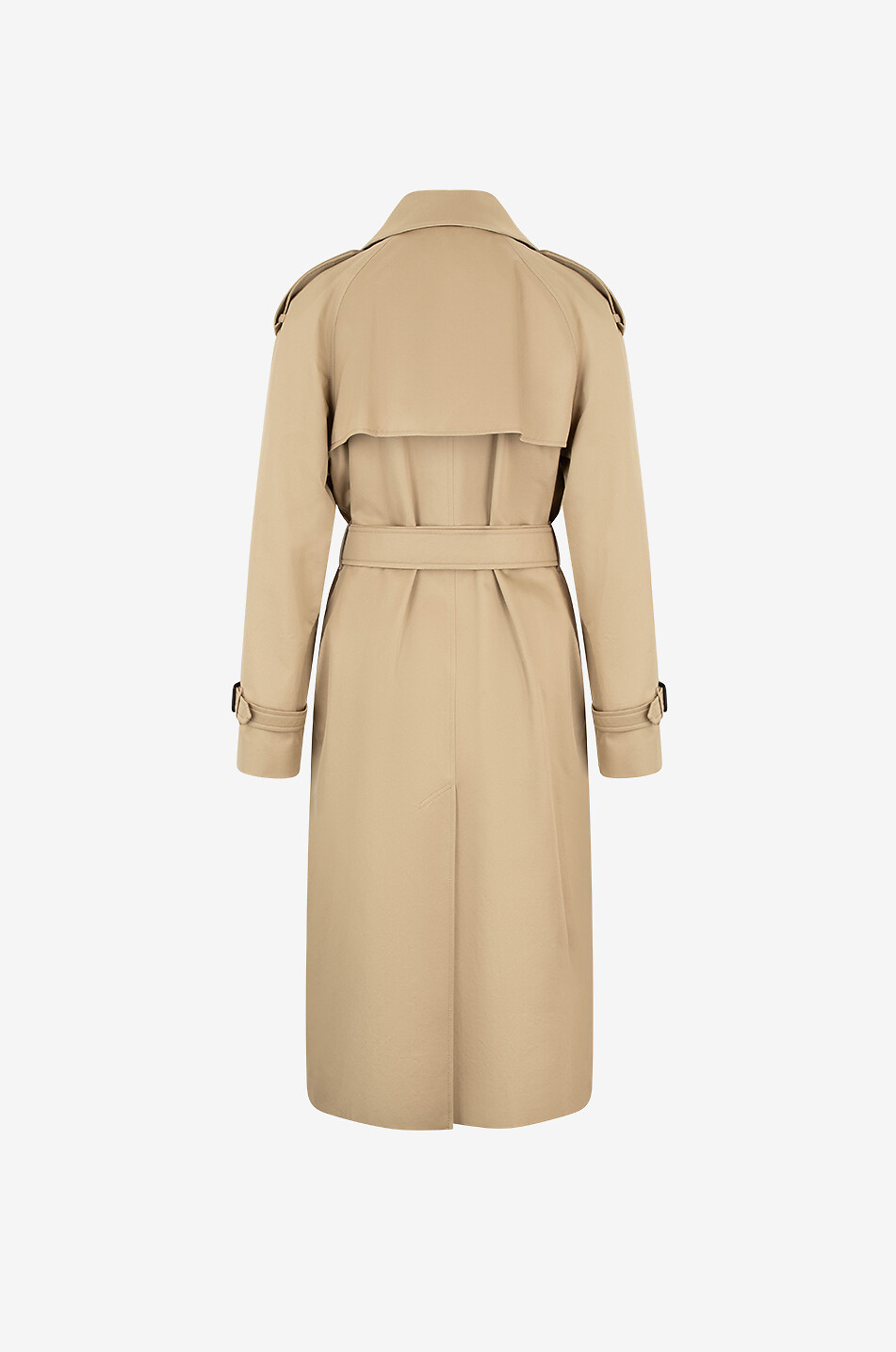 BURBERRY Castleford long gabardine trench coat Women BEIGE 2