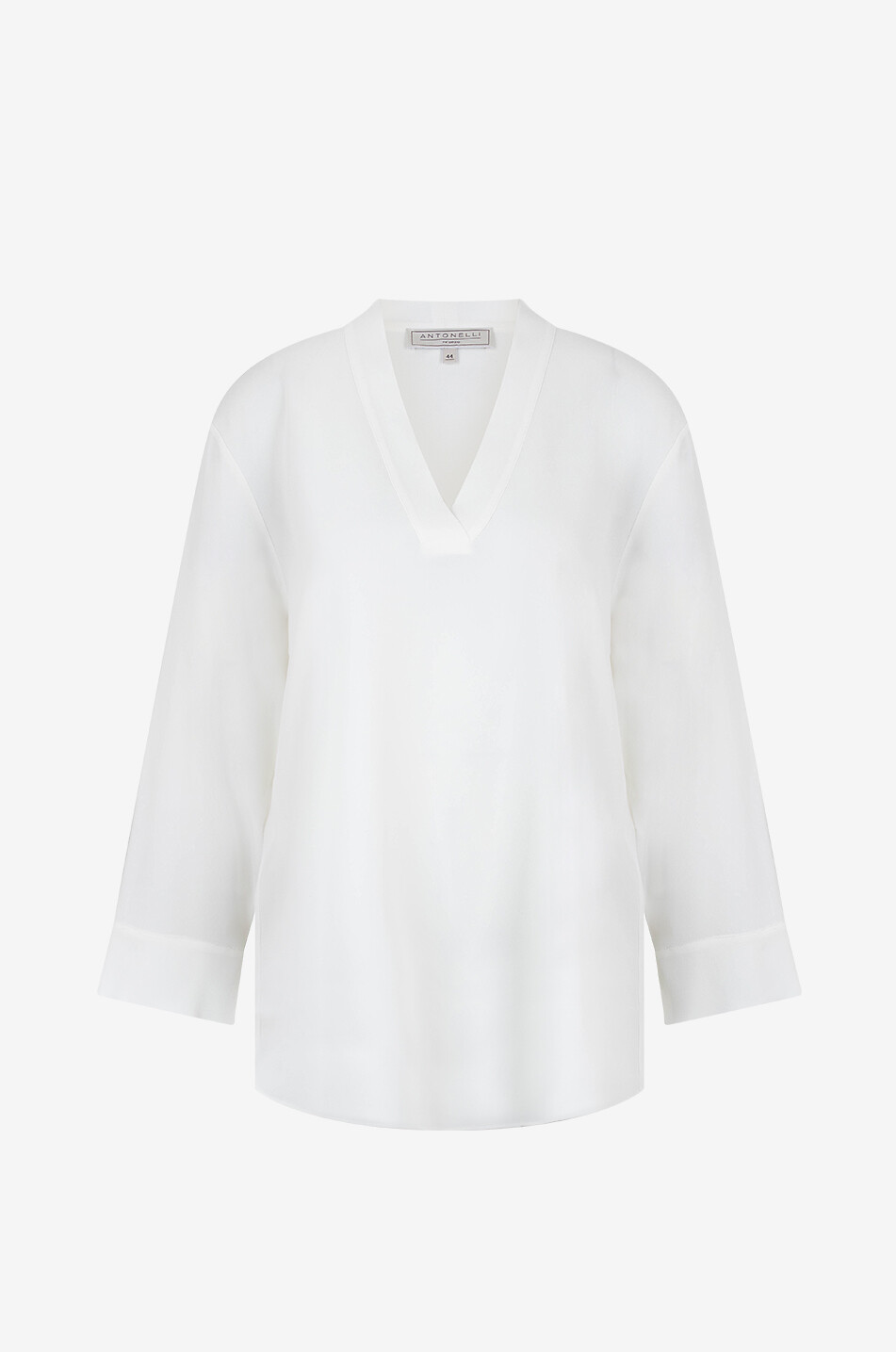 ANTONELLI FIRENZE Kreppbluse mit V-Ausschnitt Aristide Damen CREMEFARBEN 1