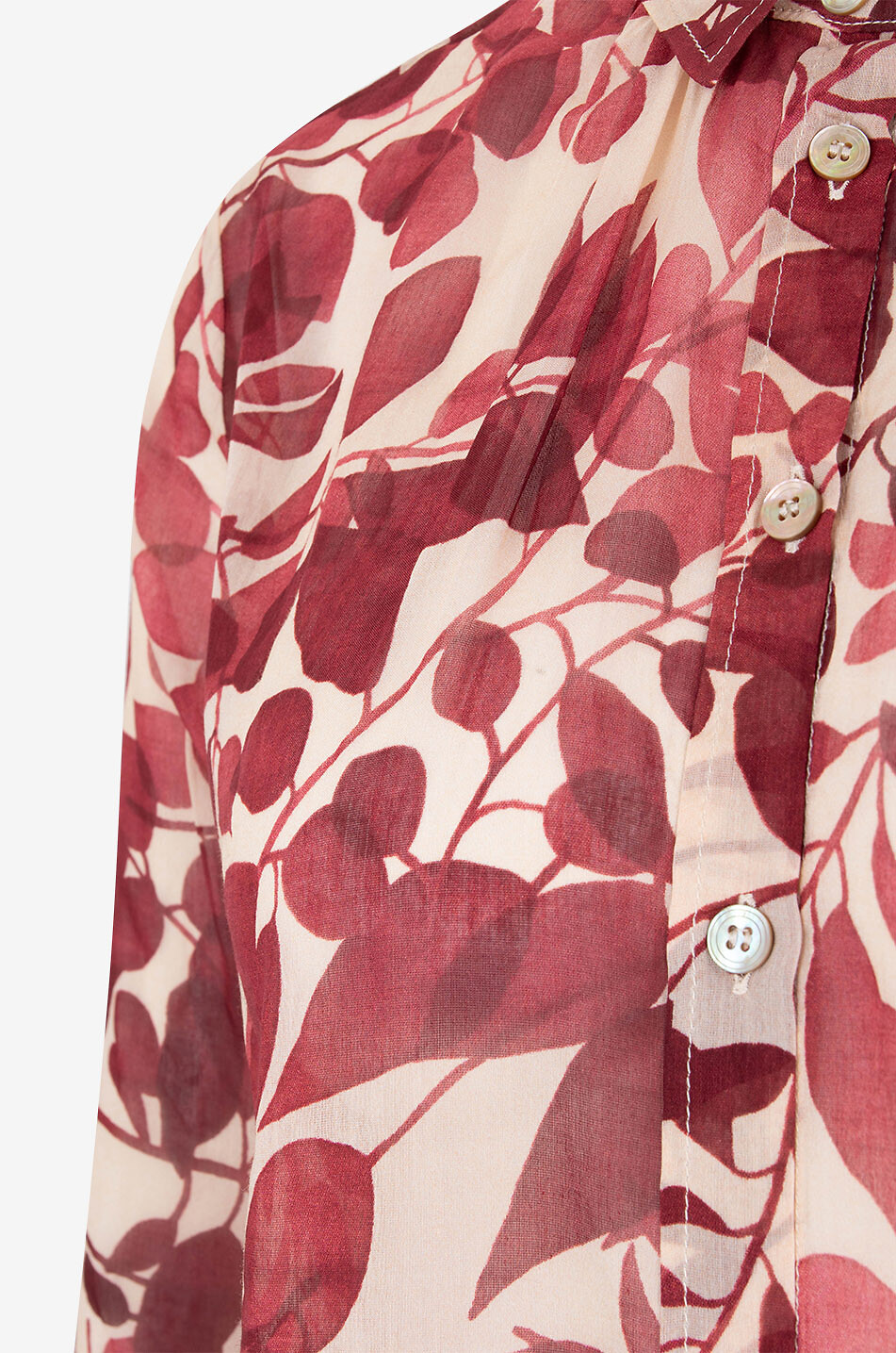FORTE FORTE Nuages Fleuries cotton and silk loose shirt Women RED 3