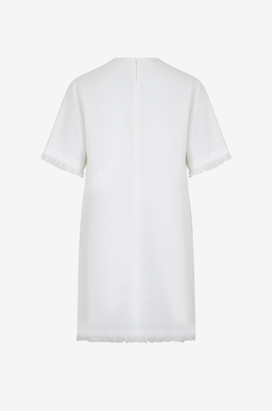 ANTONELLI FIRENZE Kurzes Canvas-Kleid mit Fransen Nicaragua Damen CREMEFARBEN 2