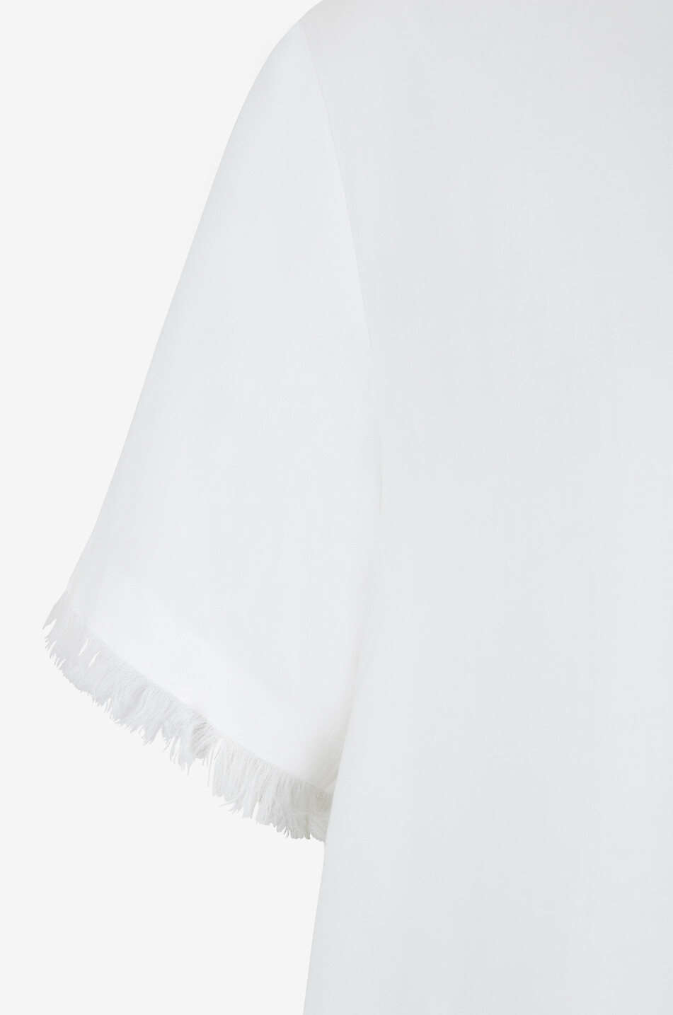 ANTONELLI FIRENZE Kurzes Canvas-Kleid mit Fransen Nicaragua Damen CREMEFARBEN 3