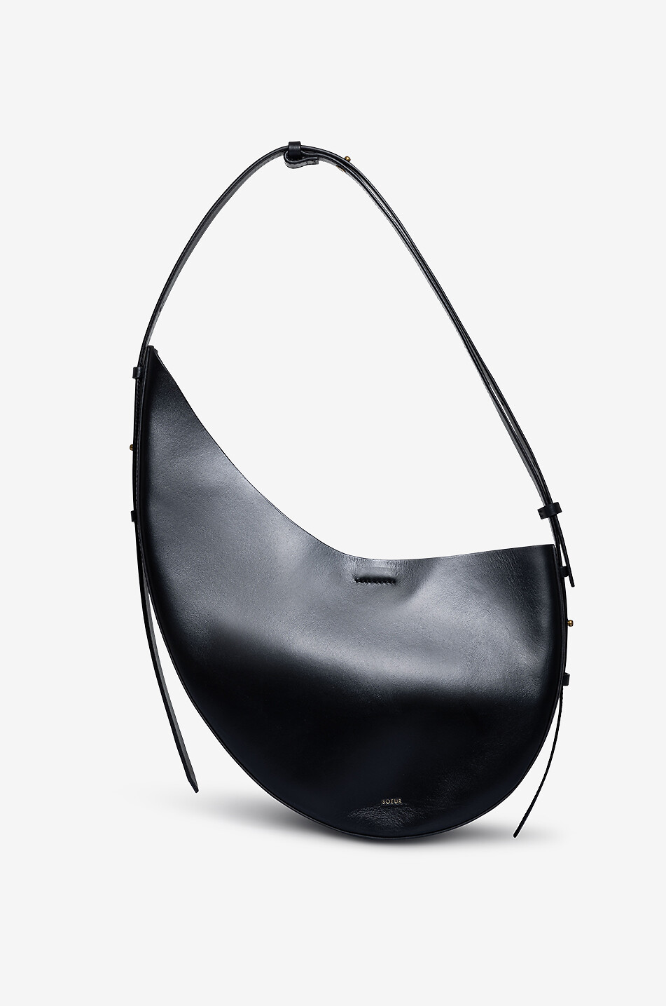 SOEUR Winona asymmetric leather shoulder bag Women BLACK 1