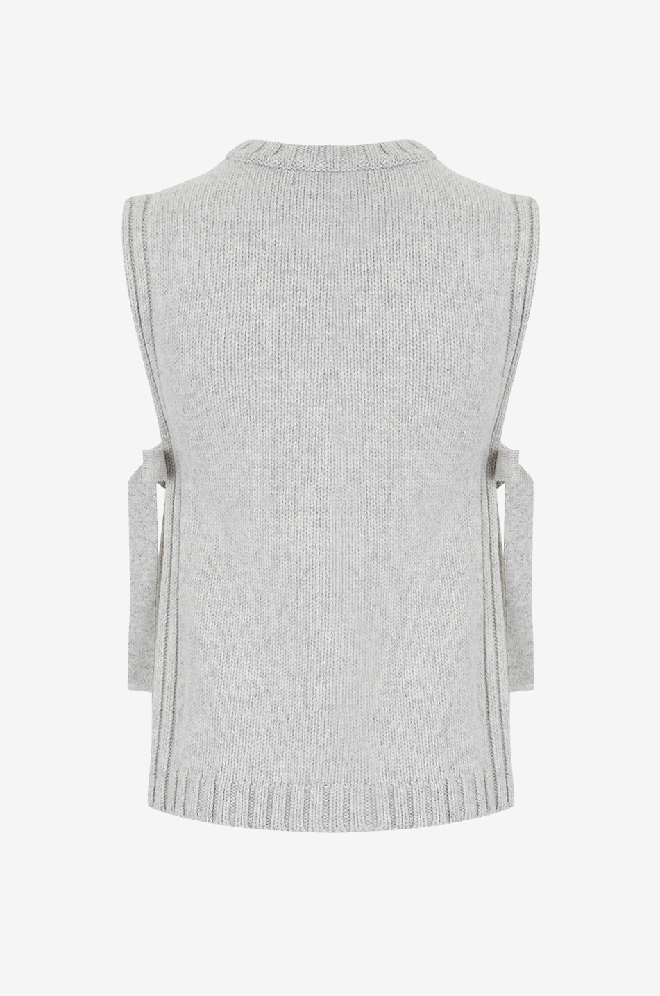 SOEUR Pull sans manches en laine vierge Uzel Femme GRIS CLAIR 2