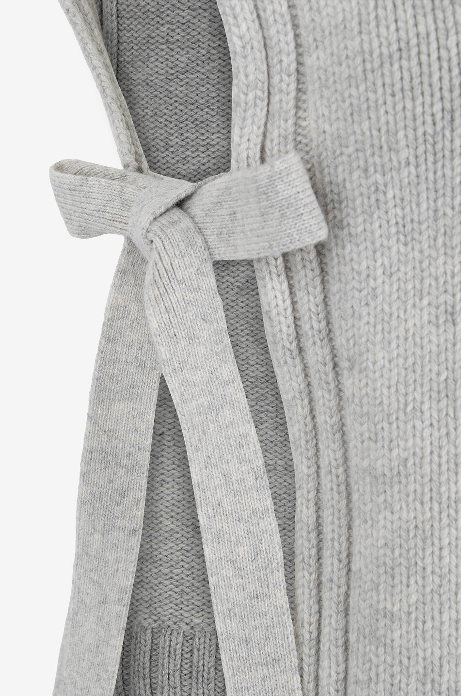 SOEUR Pull sans manches en laine vierge Uzel Femme GRIS CLAIR 3