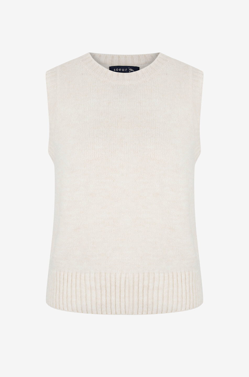 SOEUR Pull sans manches Namaste Femme BLANC CASSE 1