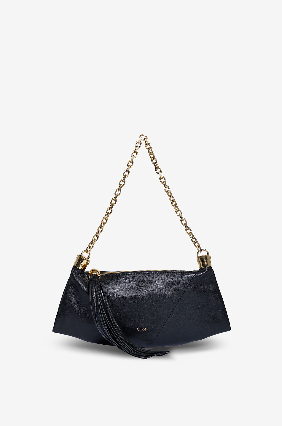 CHLOE Chloé Foulard Small grained buffalo leather hobo bag Women BLACK 1