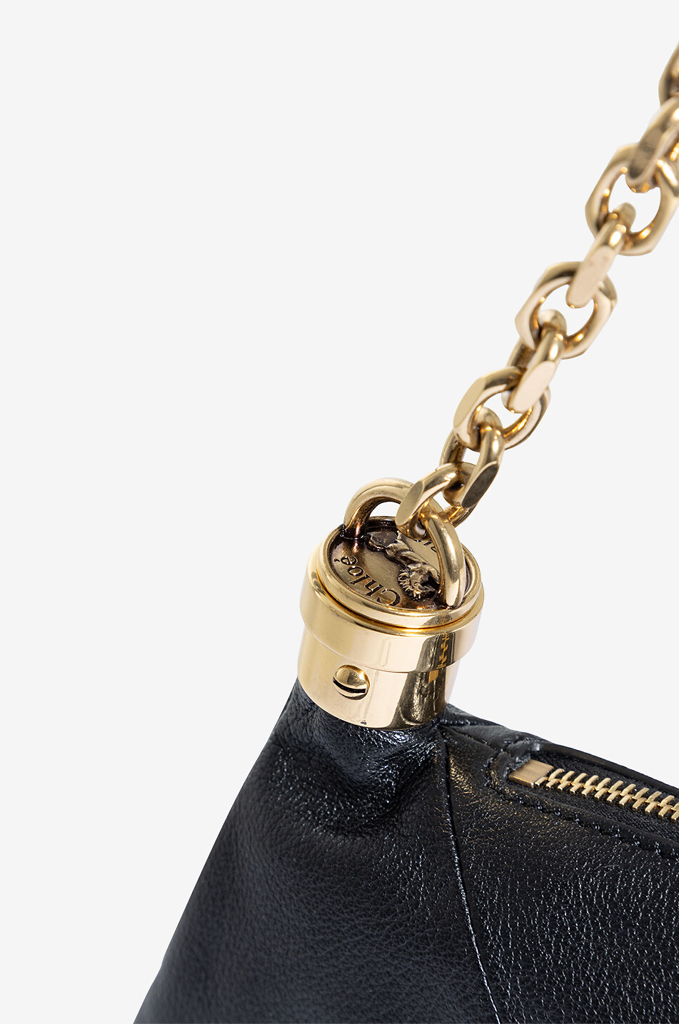 Hobotasche aus genarbtem Büffelleder Chloé Foulard Small