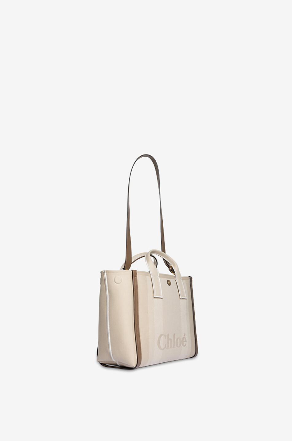 Sac cabas en jacquard et cuir Carry Medium