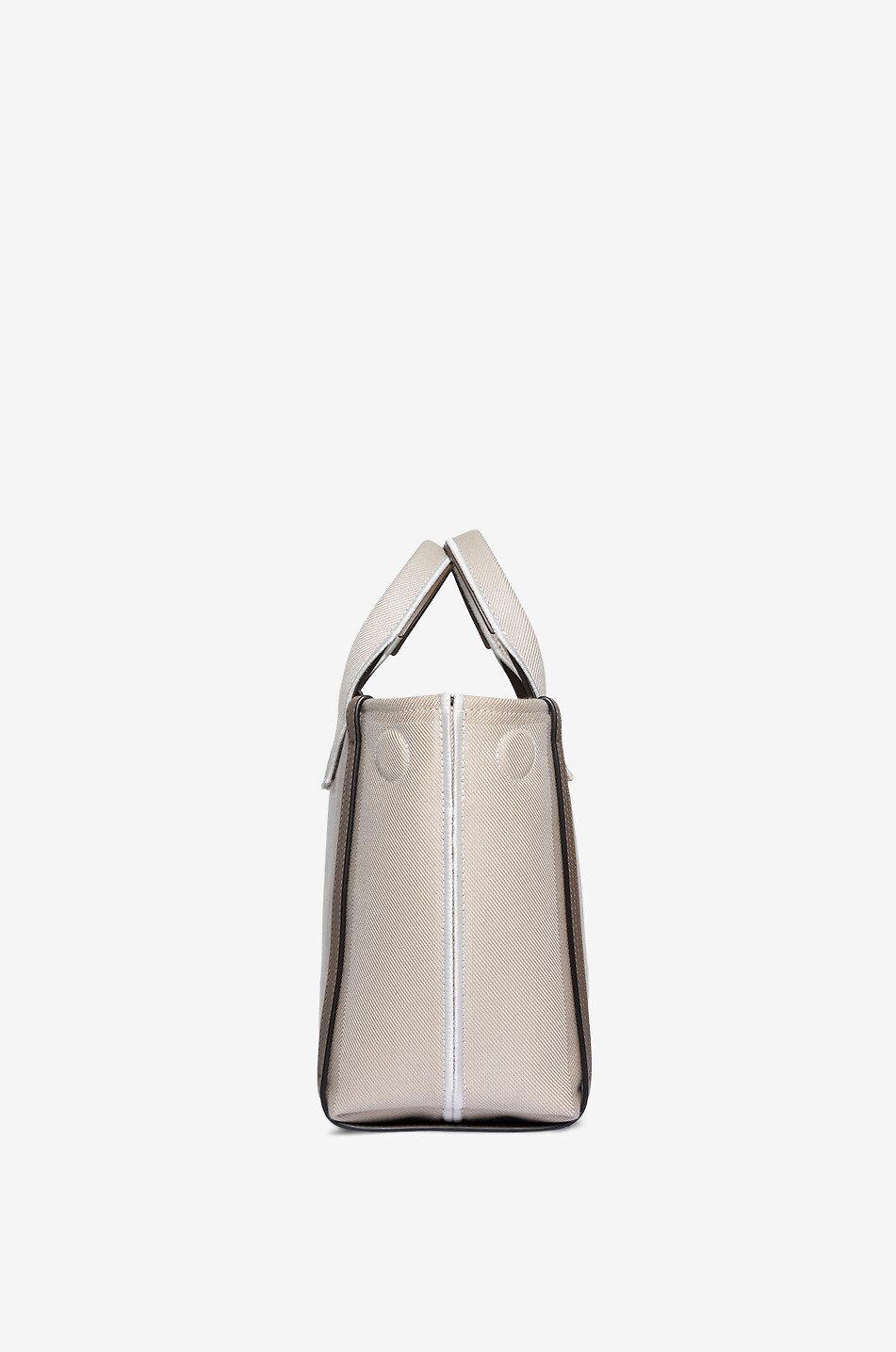 CHLOE Carry Small jacquard and leather tote bag Women BEIGE 4