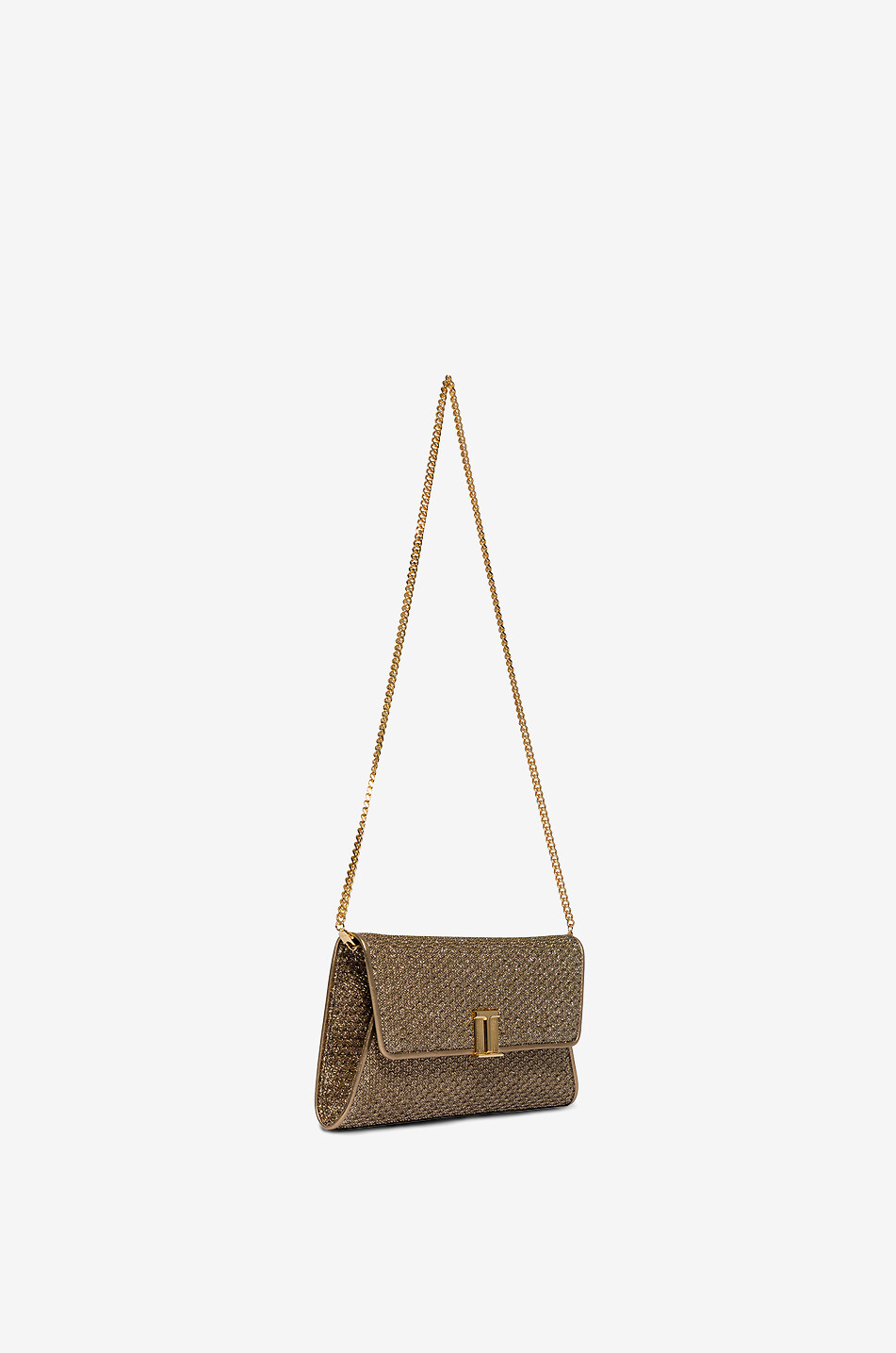 TOM FORD Nobile diamond textured Lurex and metallic leather clutch Women GOLDEN 2