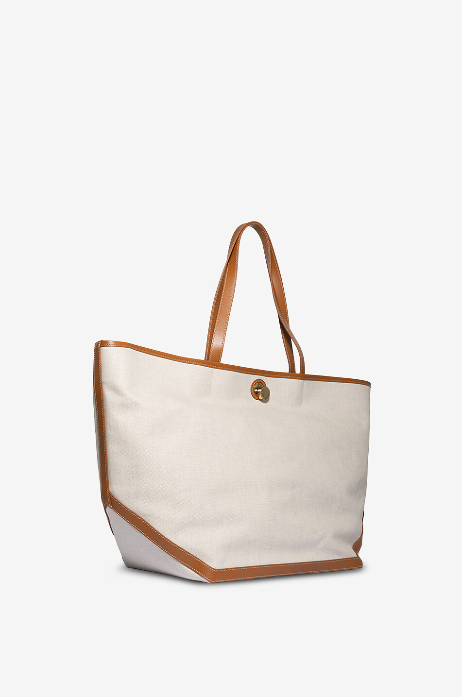 FABIANA FILIPPI Sac cabas en toile et cuir Eclissi Large Femme CAMEL 2