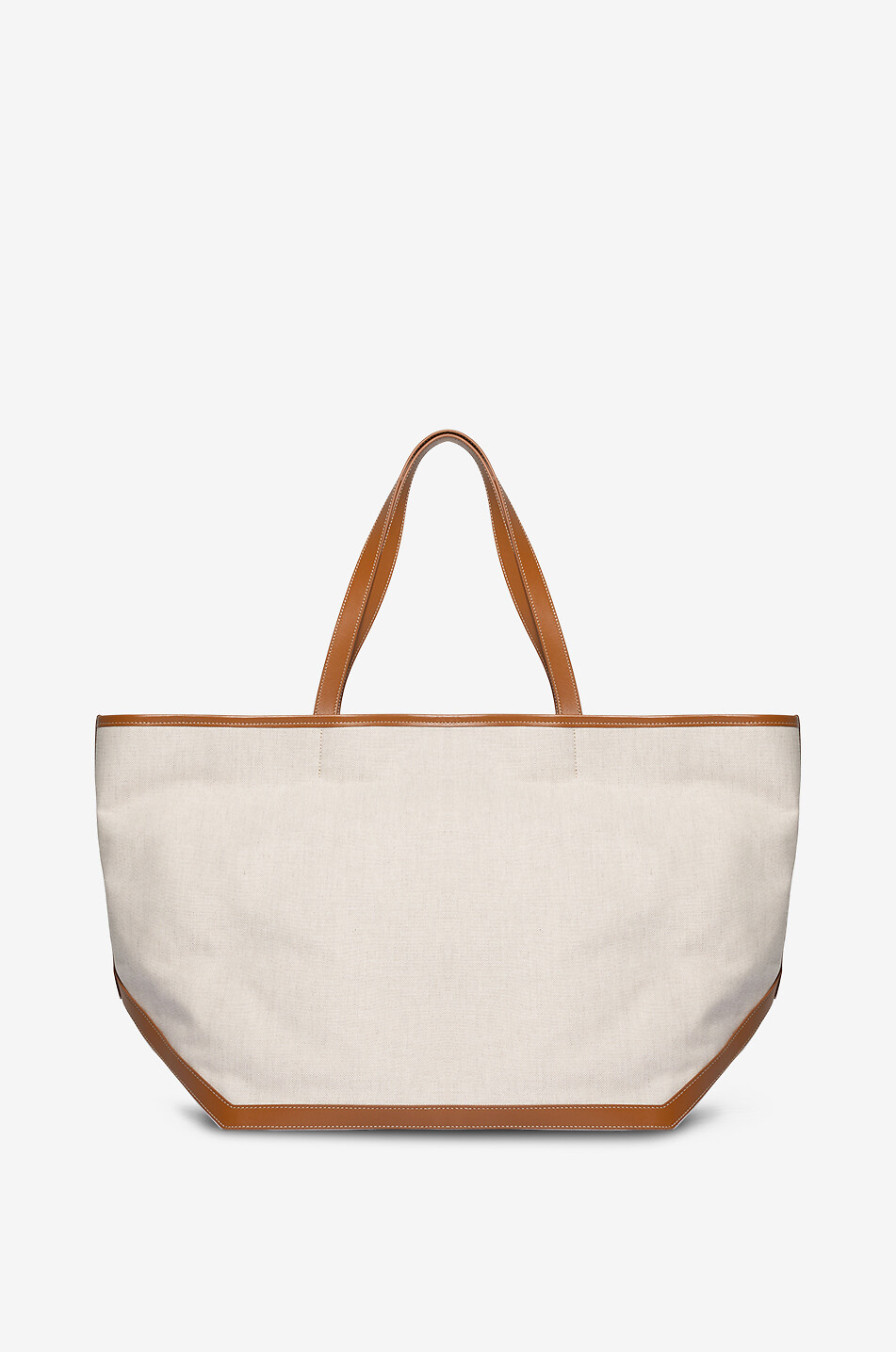 FABIANA FILIPPI Sac cabas en toile et cuir Eclissi Large Femme CAMEL 3