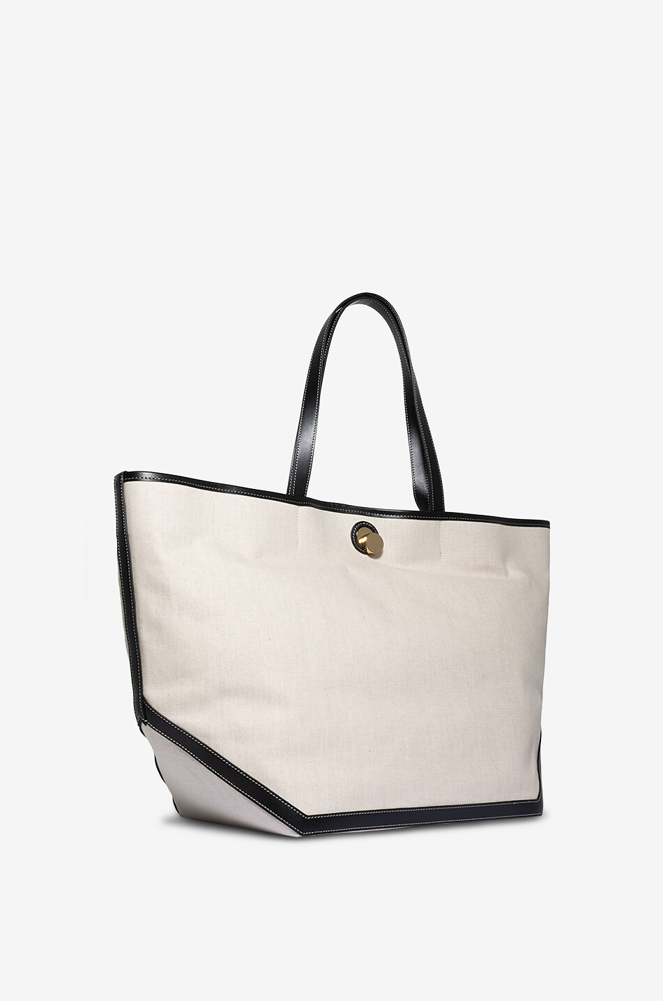 FABIANA FILIPPI Sac cabas en toile et cuir Eclissi Large Femme NOIR 2
