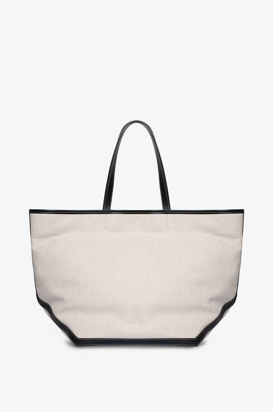 FABIANA FILIPPI Sac cabas en toile et cuir Eclissi Large Femme NOIR 3