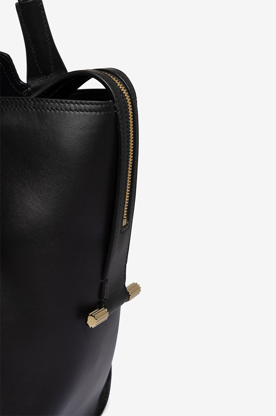 Handtasche aus glattem und genarbtem Leder Victoria