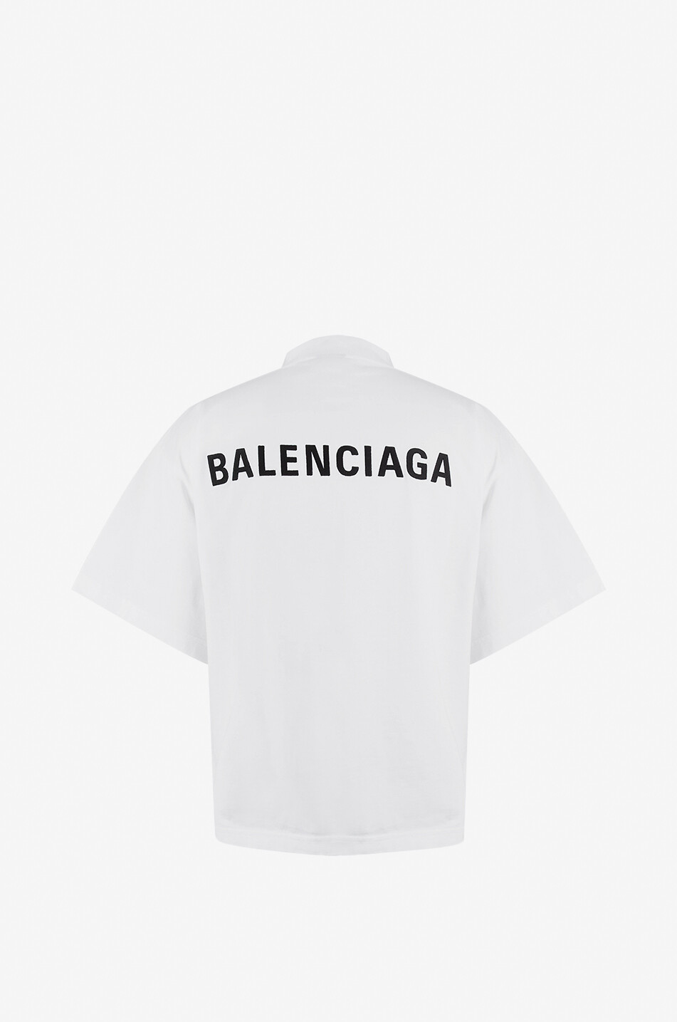 BALENCIAGA Kurzarm-T-Shirt Cropped Balenciaga Back Damen WEISS 2