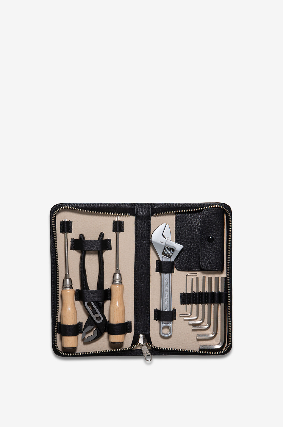 F. HAMMANN Trousse à outils en cuir grainé Homme NOIR 3