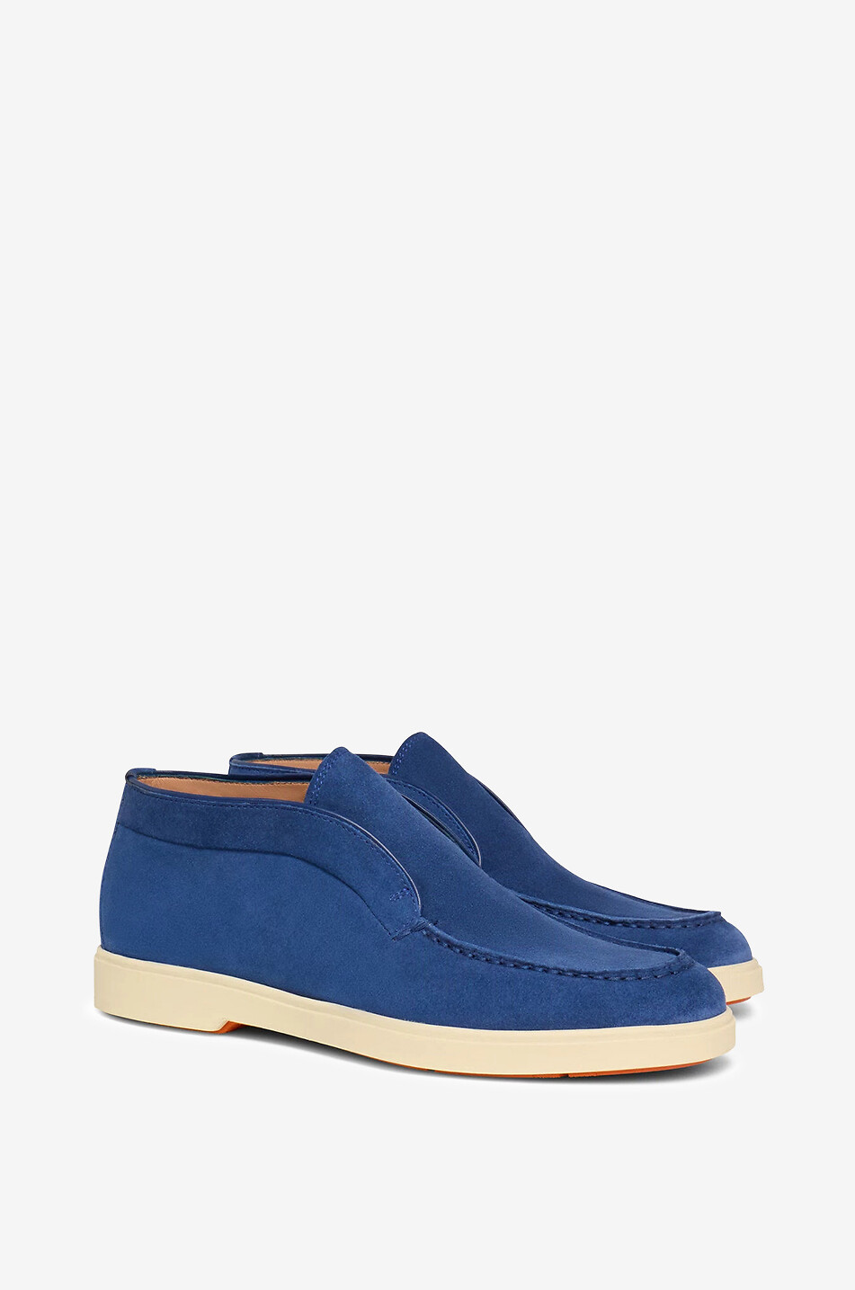 SANTONI Loafer spirit suede ankle boots Women MEDIUM BLUE 2