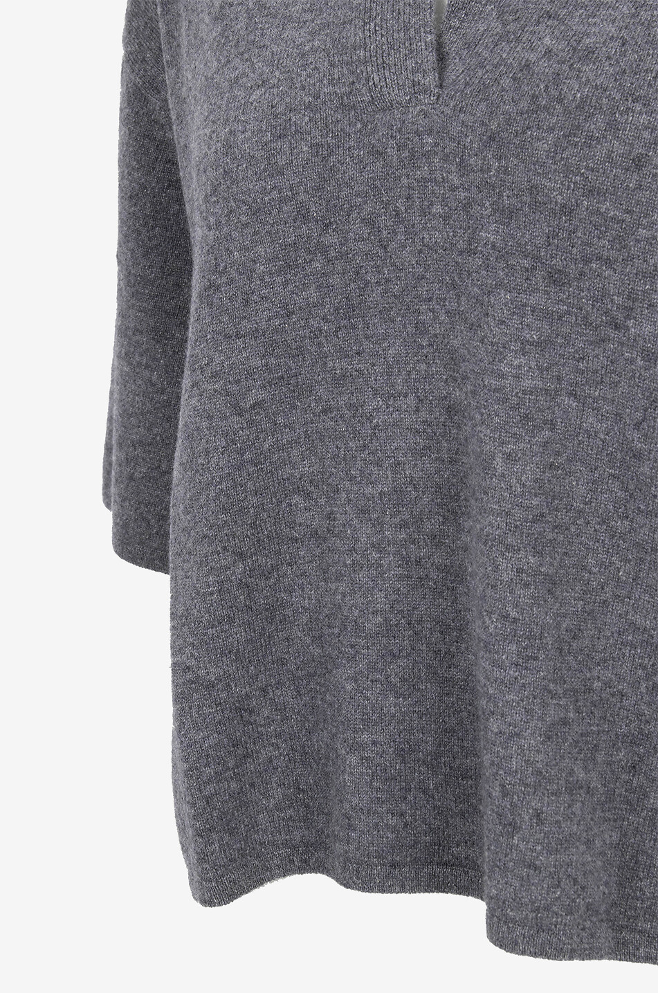 LISA YANG Neela cashmere three-quarter sleeves polo shirt Women DARK GREY 3