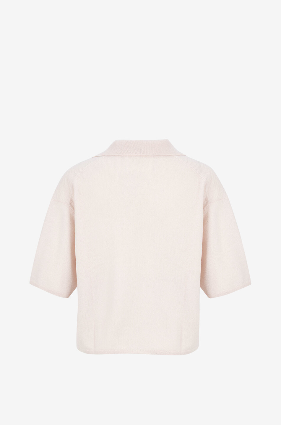 LISA YANG Neela cashmere three-quarter sleeves polo shirt Women LIGHT PINK 2