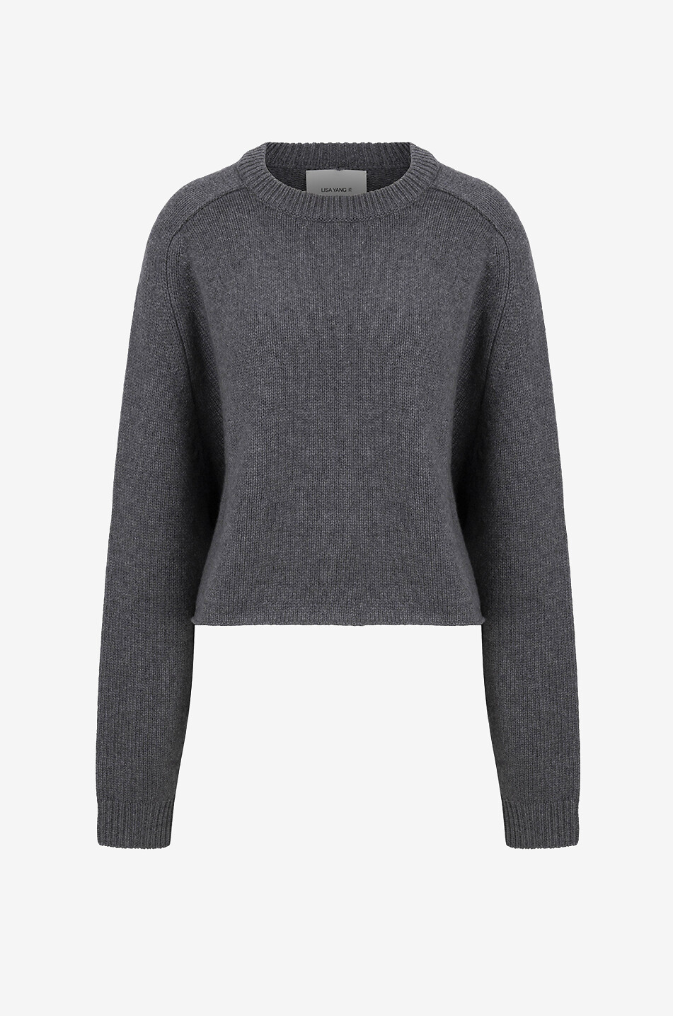 LISA YANG Pullover mit Rundhalsausschnitt aus Kaschmir Karine Damen DUNKELGRAU 1
