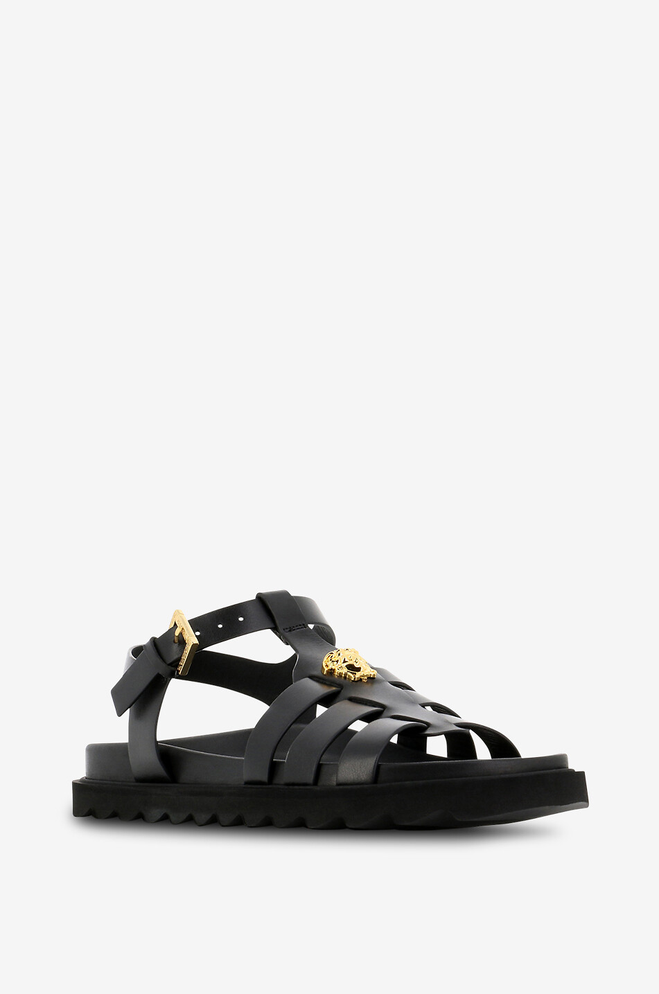 Sandales plates fille en cuir lisse La Medusa