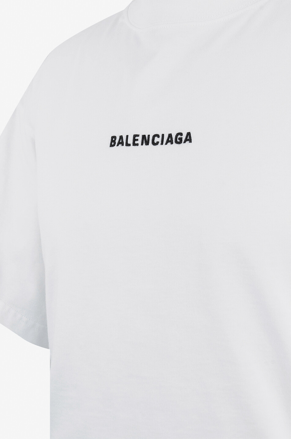 BALENCIAGA Kurzarm-T-Shirt Cropped Balenciaga Back Damen WEISS 3