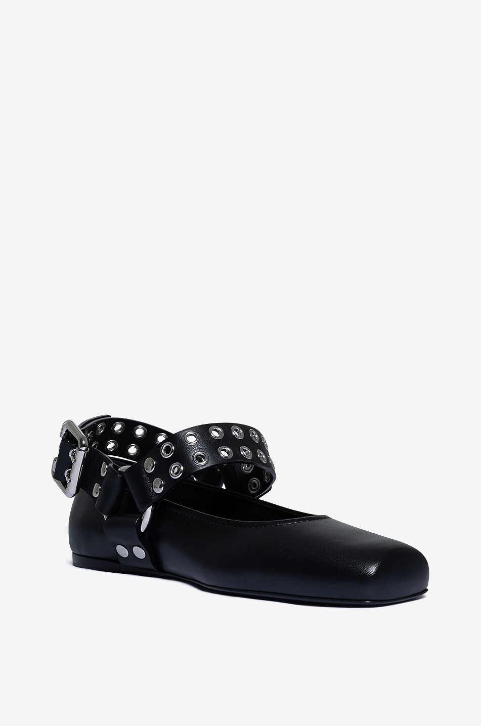 【ALAIA直営店】BALLERINES VIENNE EN CUIR AVEC OEILLETS Ballerines Vienne en cuir en noir – Alaia | Mytheresa