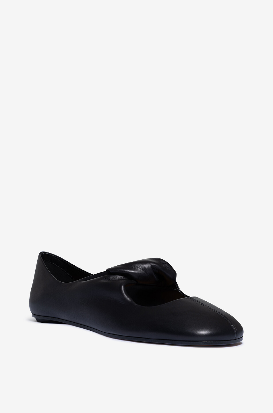 ALEXANDER McQUEEN Nappa leather ballet flats with twisted upper strap Women BLACK 1