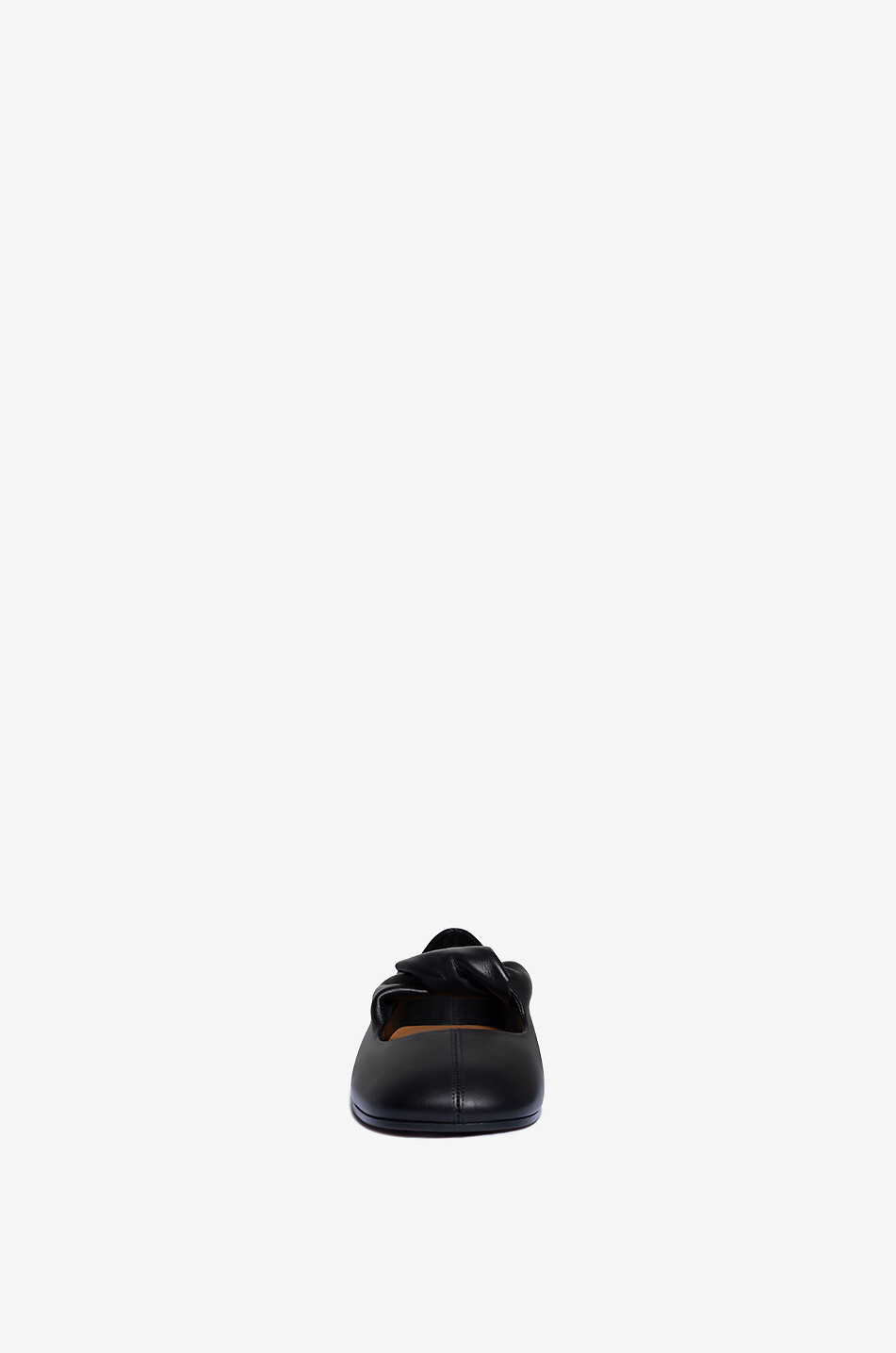 ALEXANDER McQUEEN Nappa leather ballet flats with twisted upper strap Women BLACK 2