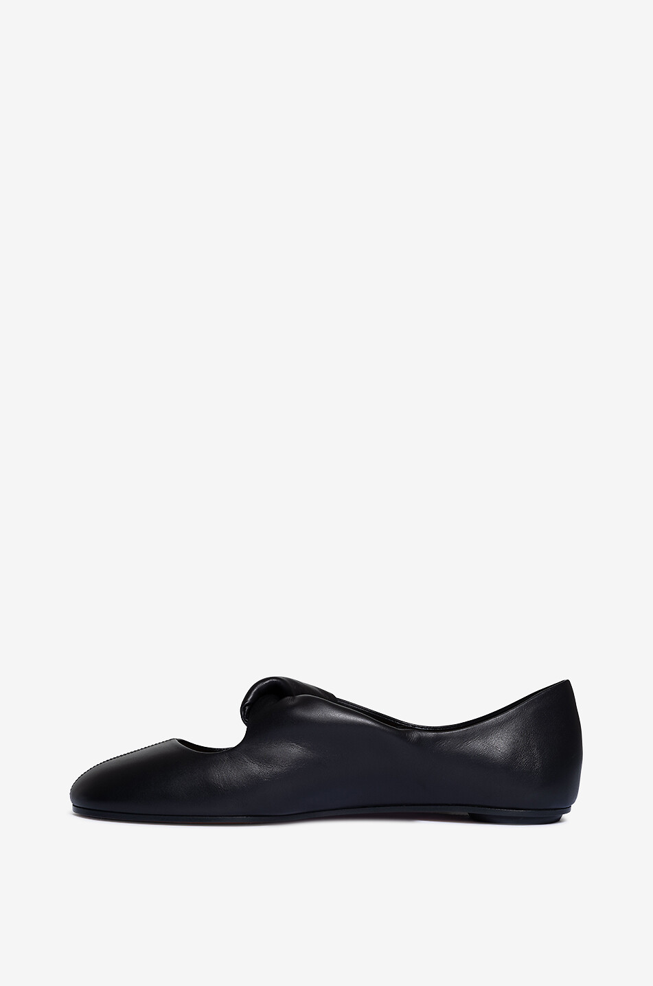 ALEXANDER McQUEEN Nappa leather ballet flats with twisted upper strap Women BLACK 3