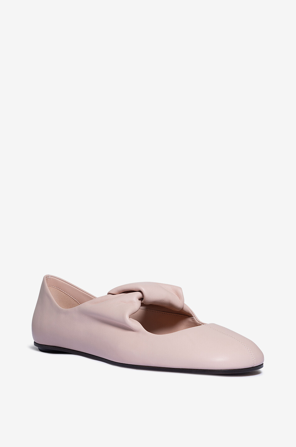 ALEXANDER McQUEEN Nappa leather ballet flats with twisted upper strap Women LIGHT PINK 1