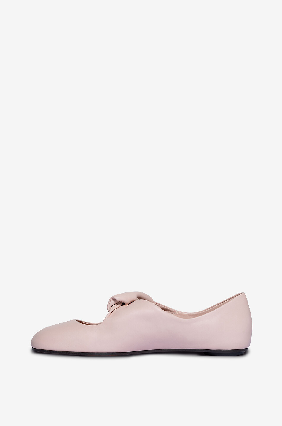 ALEXANDER McQUEEN Nappa leather ballet flats with twisted upper strap Women LIGHT PINK 3
