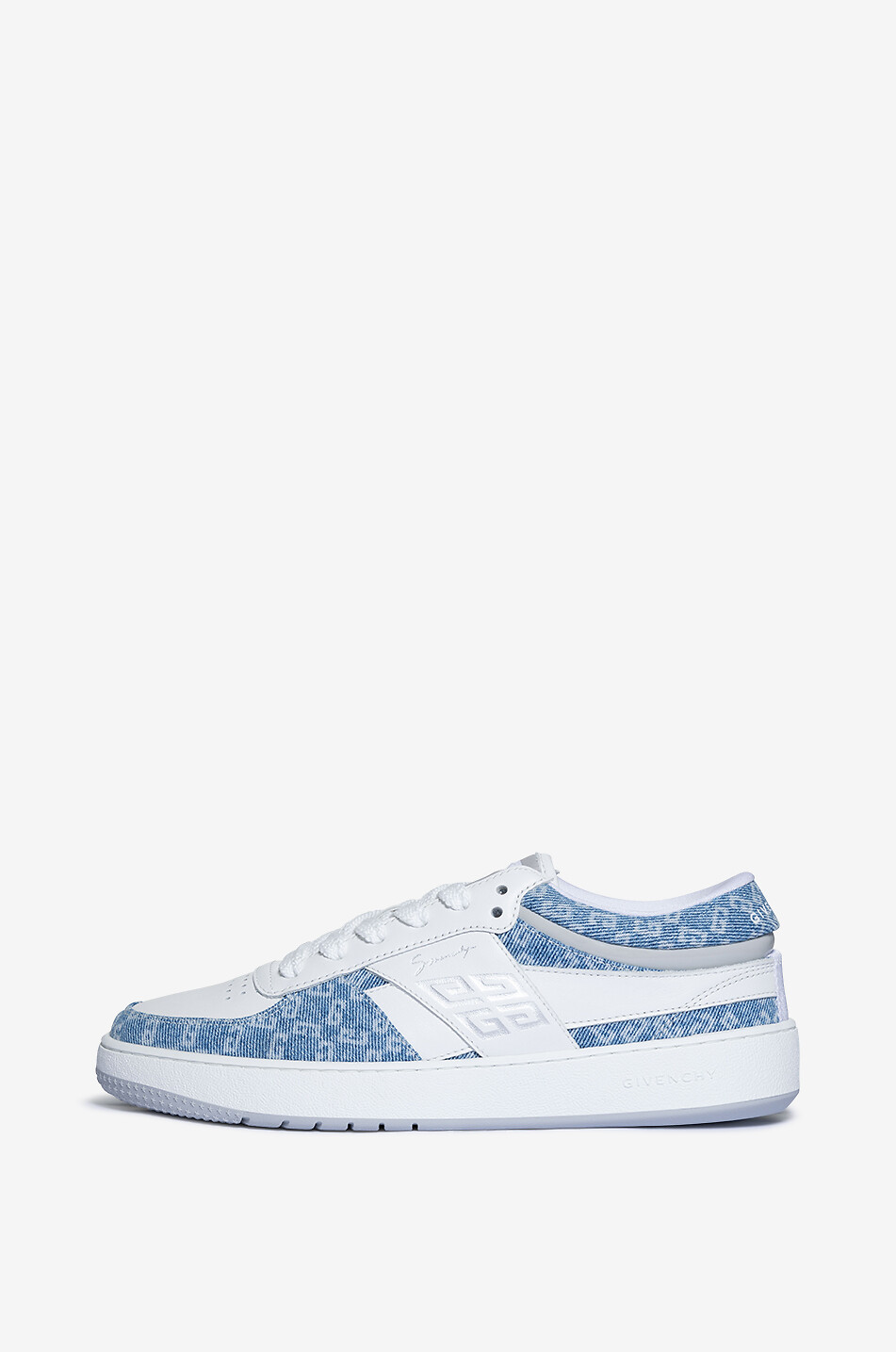 GIVENCHY Baskets basses en denim et cuir 4G Femme BLEU 3