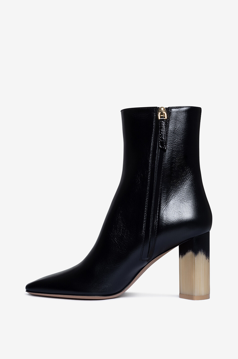 CHLOE Bottines à talon en cuir lisse Georgia 85 Femme NOIR 3