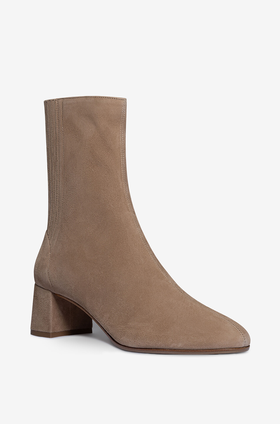 AQUAZZURA Stiefeletten aus Wildleder mit Absatz Saint Honoré 50 Damen [akeneo-beigefonce] 1