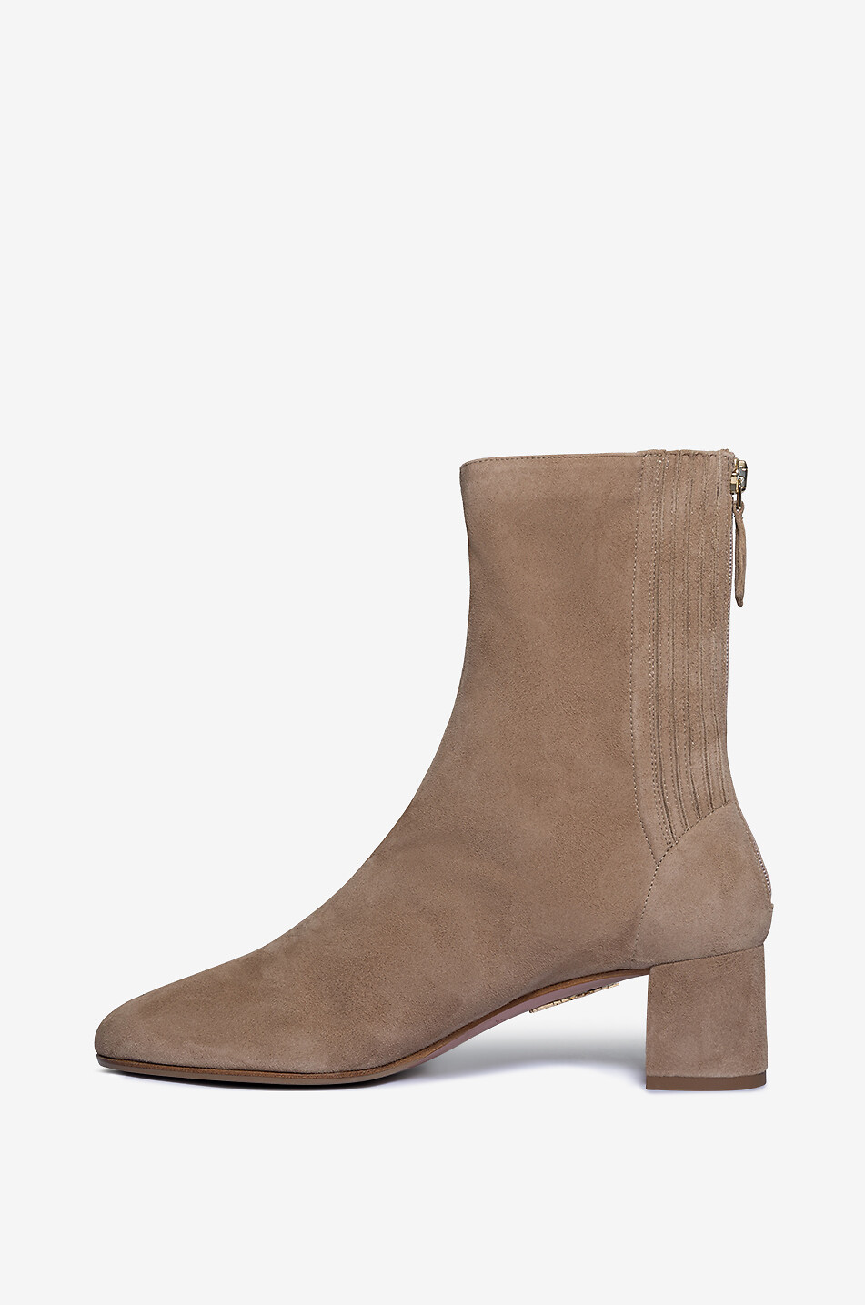 AQUAZZURA Stiefeletten aus Wildleder mit Absatz Saint Honoré 50 Damen [akeneo-beigefonce] 3