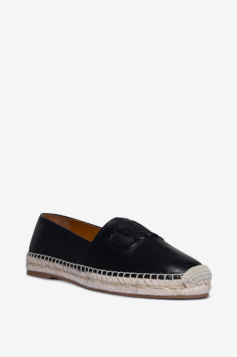 CHLOE Espadrilles plates en cuir nappa Isla 20 Femme NOIR 1