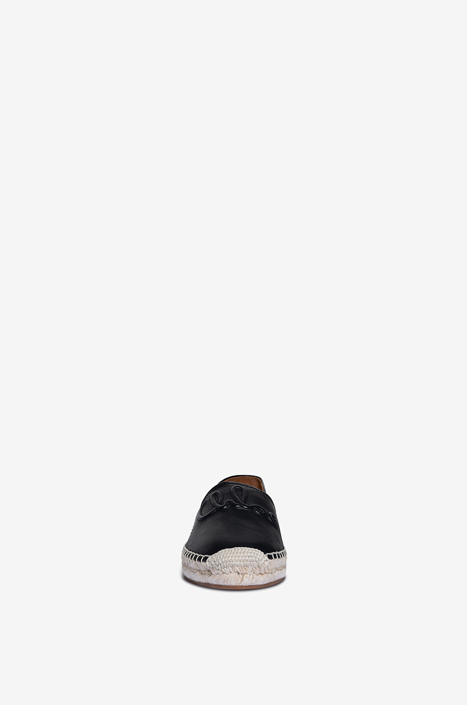CHLOE Espadrilles plates en cuir nappa Isla 20 Femme NOIR 2
