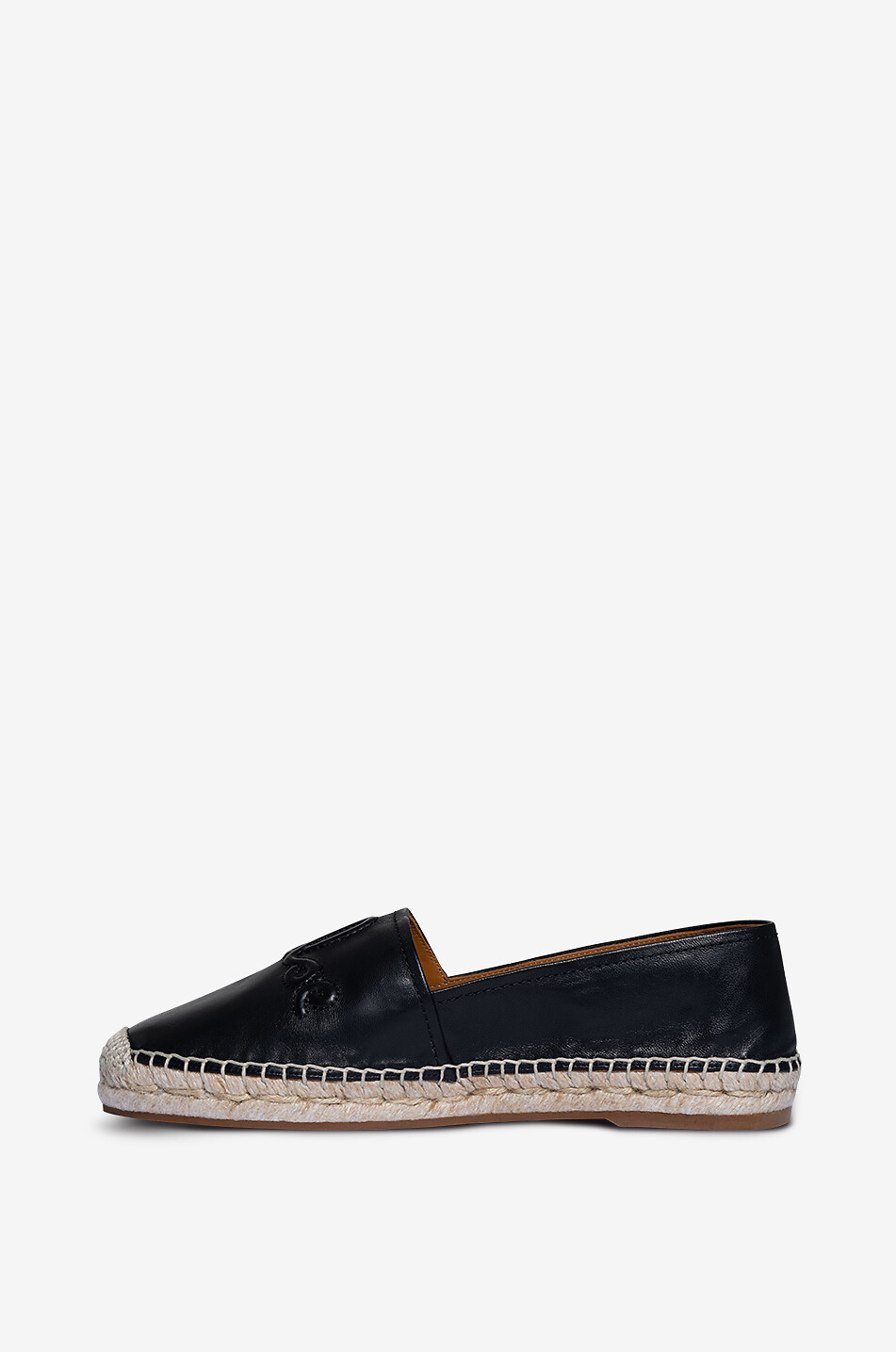 CHLOE Espadrilles plates en cuir nappa Isla 20 Femme NOIR 3