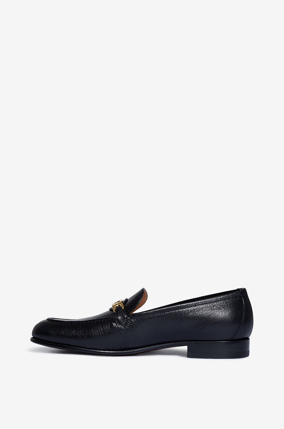 TOM FORD Grained goatskin loafers with buckle Women BLACK 3
