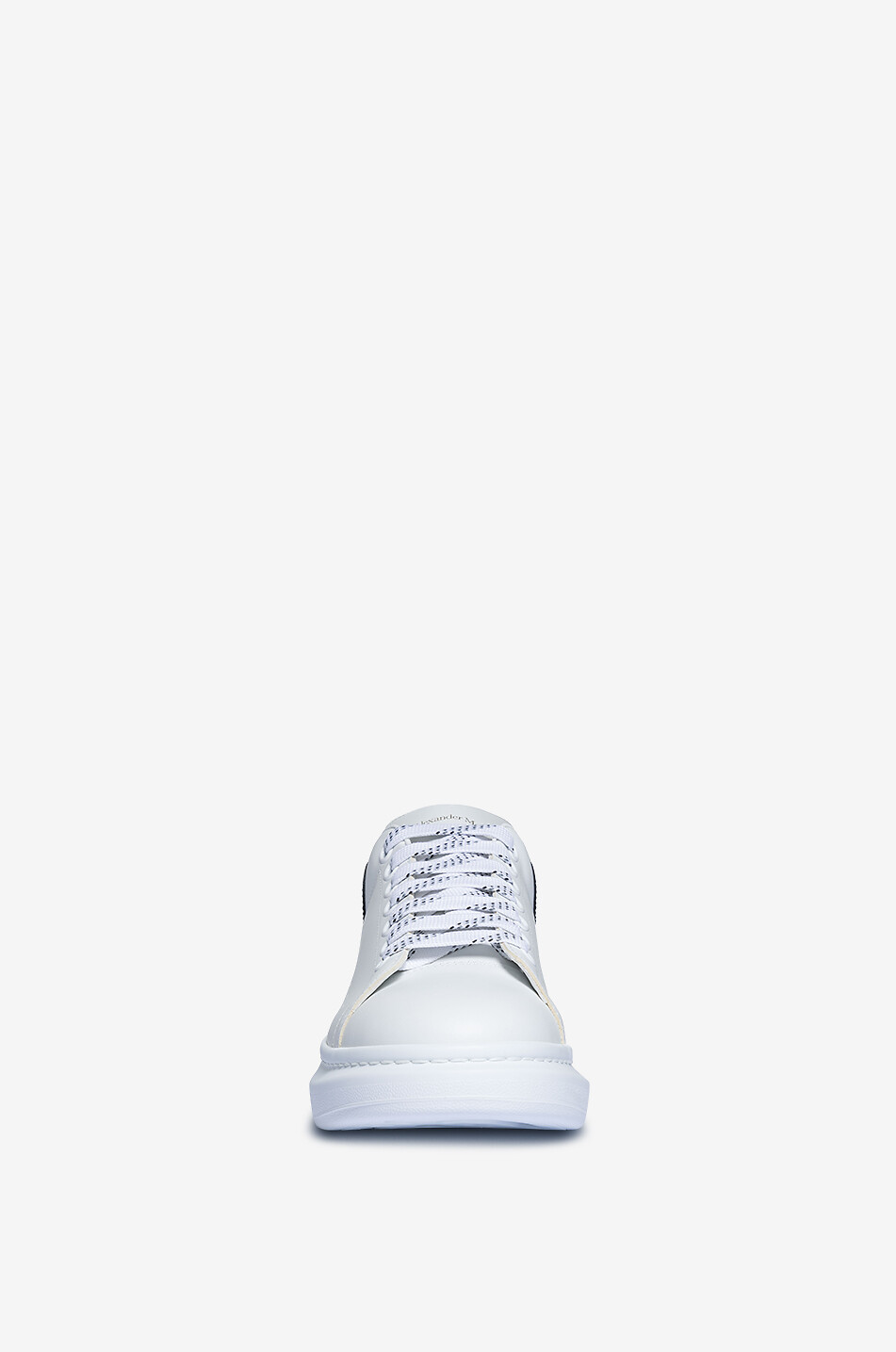 ALEXANDER McQUEEN Oversize low-top lace-up sneakers in smooth leather Men EGGSHELL 2