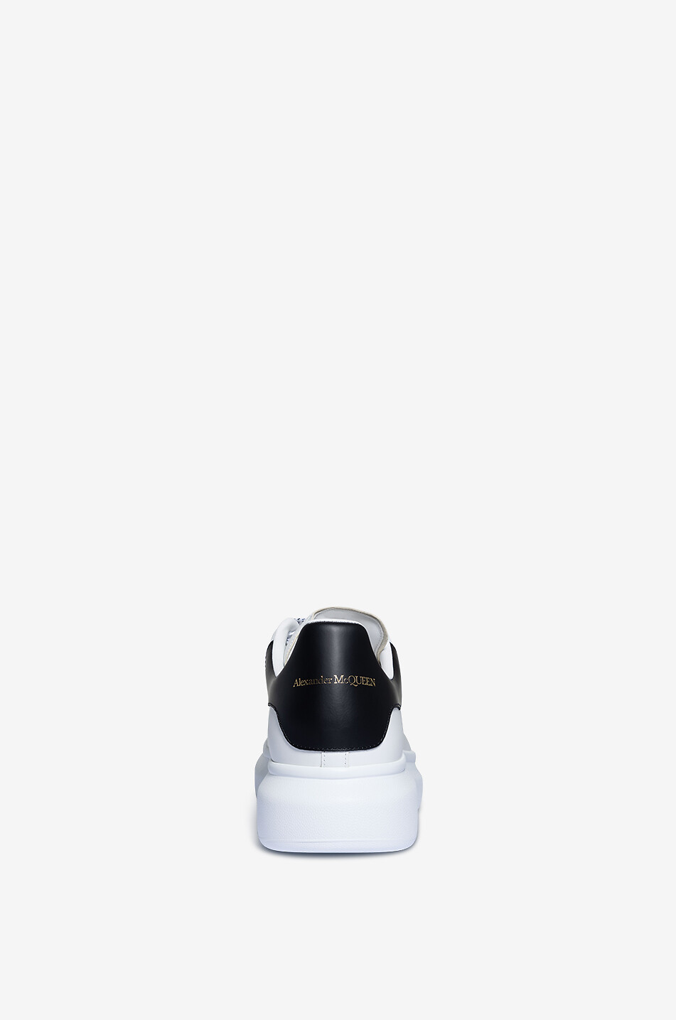 ALEXANDER McQUEEN Oversize low-top lace-up sneakers in smooth leather Men EGGSHELL 4