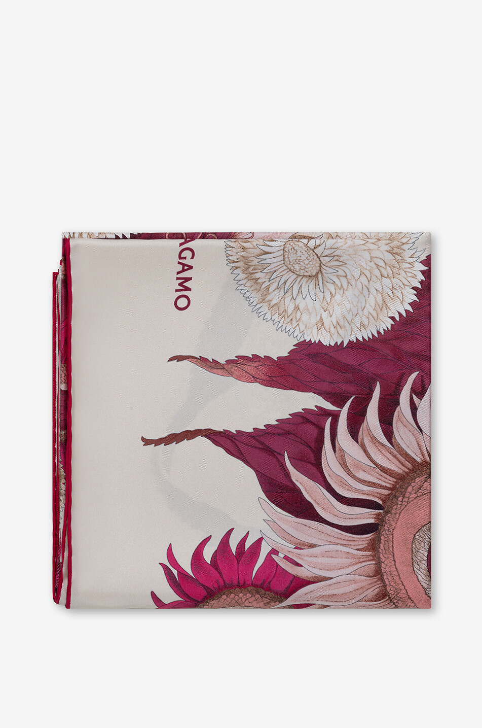 Girasoli square silk twill shawl