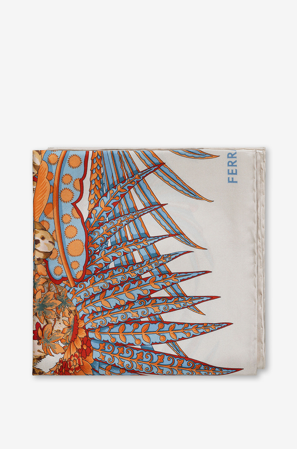 Keope square silk twill shawl