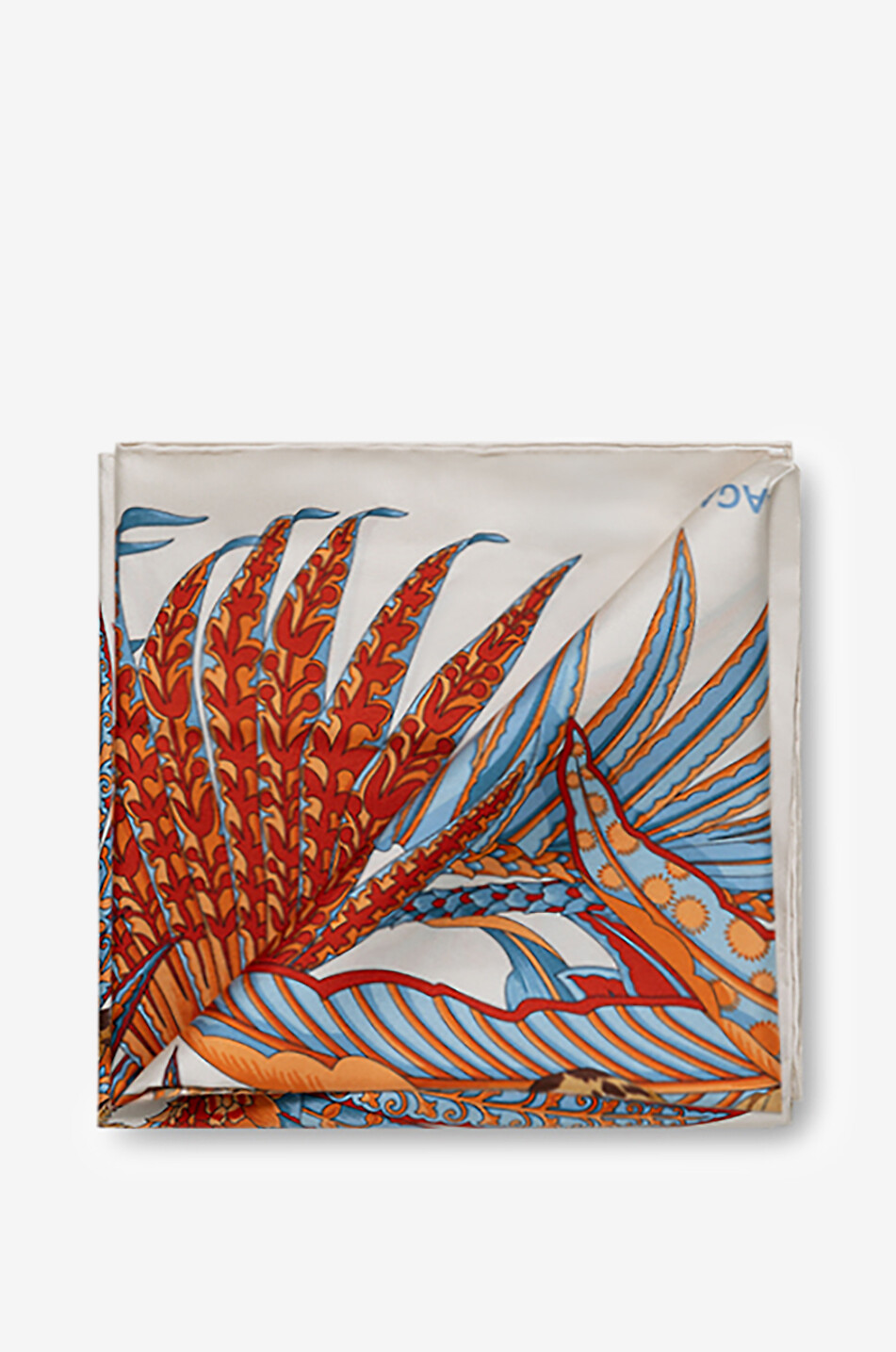 Keope square silk twill shawl