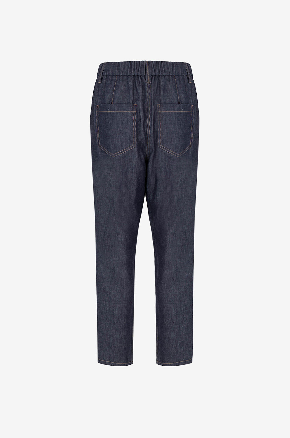 BRUNELLO CUCINELLI Bundfaltenhose aus leichtem dunklem Denim Monili Damen BLAU 2