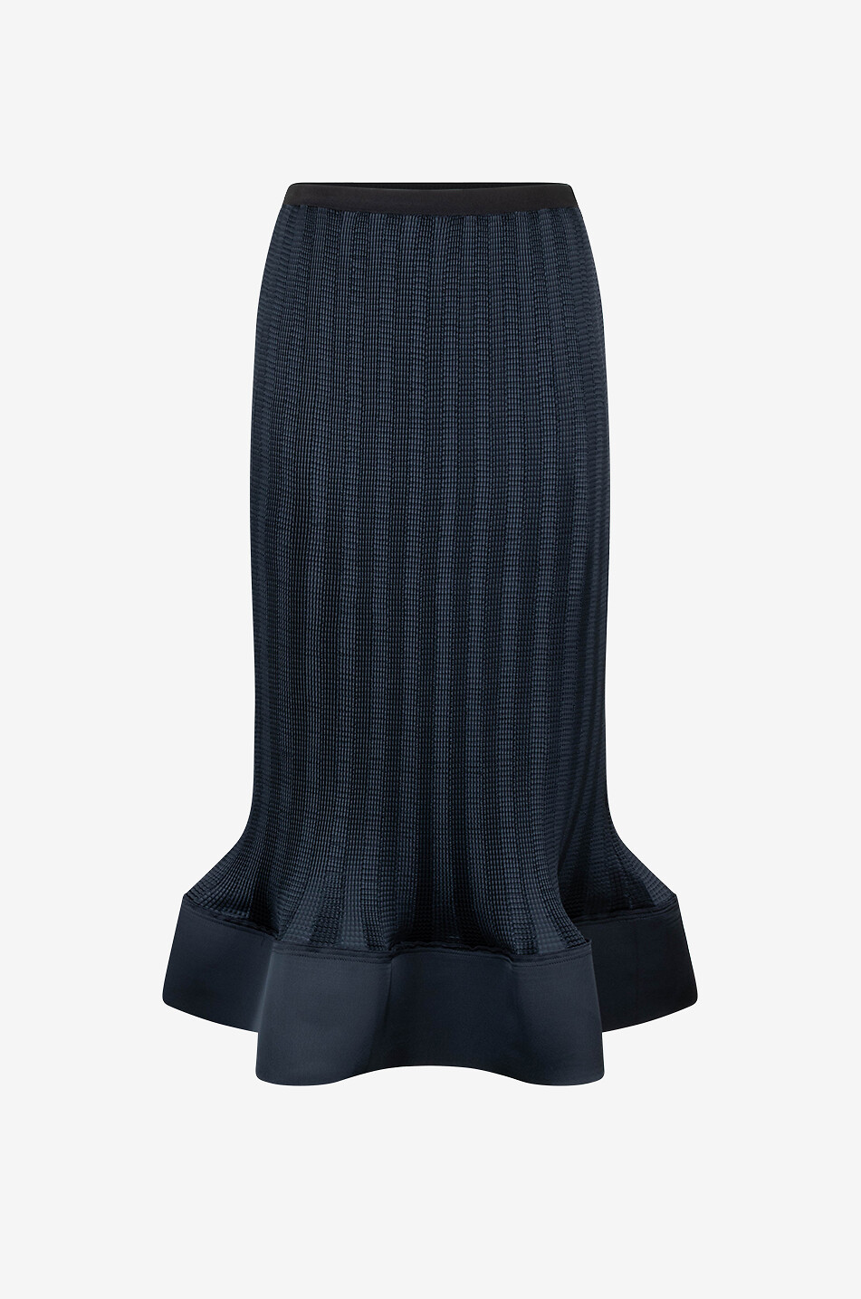 SIMKHAI Hollis long striped knit mermaid skirt Women BLACK 1