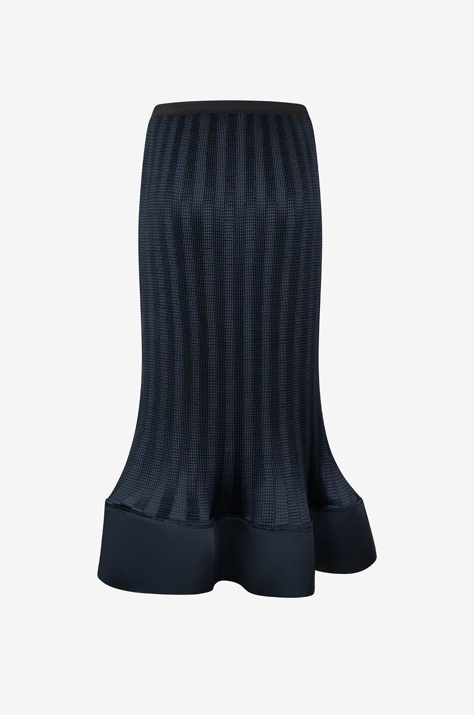 SIMKHAI Hollis long striped knit mermaid skirt Women BLACK 2